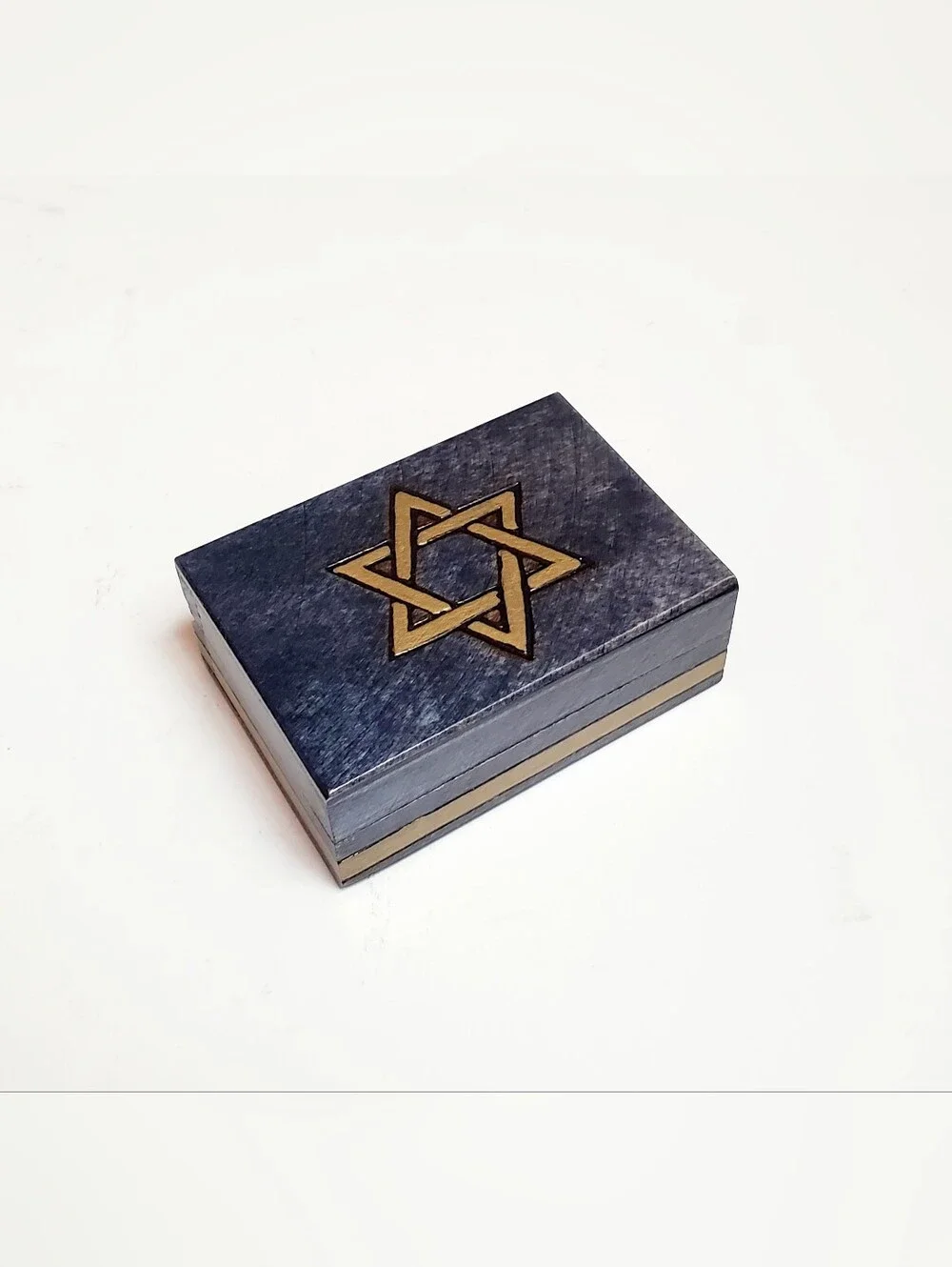 Judaicia Star Of David Handcrafted Wooden Trinket Box
